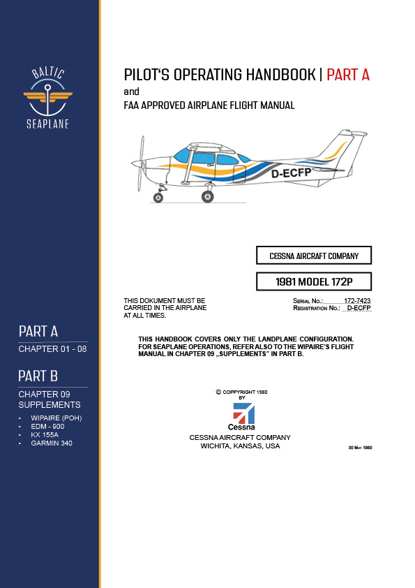 Pilot Operation Handbook POH Cessna 172 P