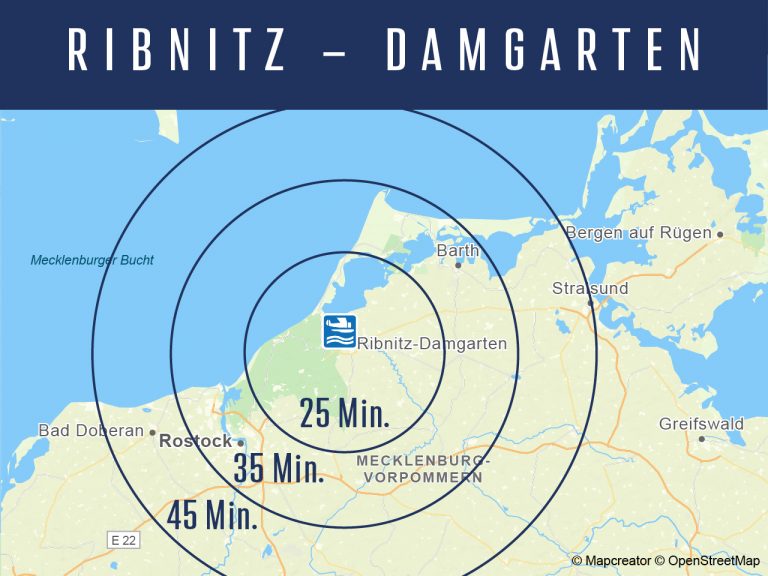 Karte Ribnitz Rundflug im Wasserflugzeug