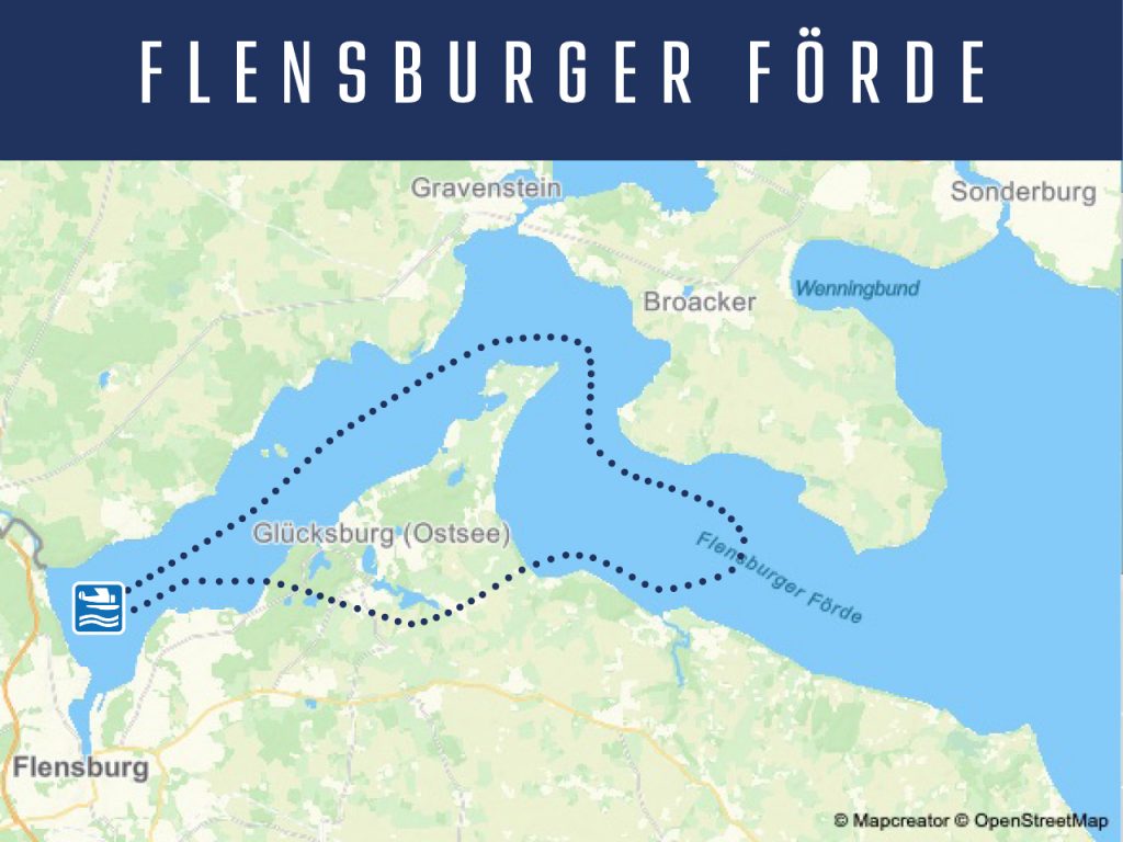 Karte Rundflug Wasserflugzeug über die Flensburger Förde